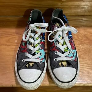 Converse All-Star Graffiti design sneakers Size 6US